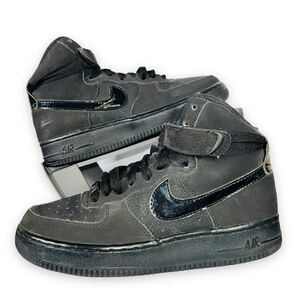 Nike Air Force 1 High GS AF1 'Triple Black' 653998-001 Youth 4‎